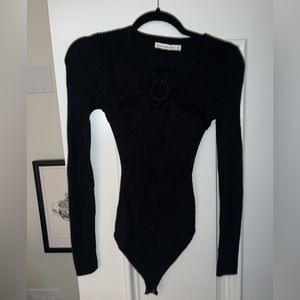 Black bodysuit with cutout